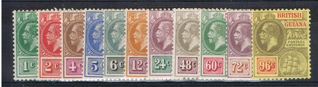 Image of British Guiana/Guyana SG 259/69a MM British Commonwealth Stamp